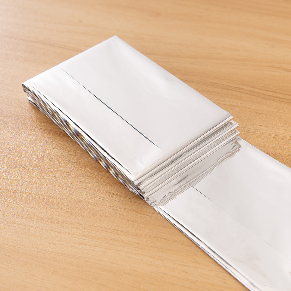 KTX-667987 Portable Double-Sided Thermal Emergency Blanket - Silver/Gold Survival Gear