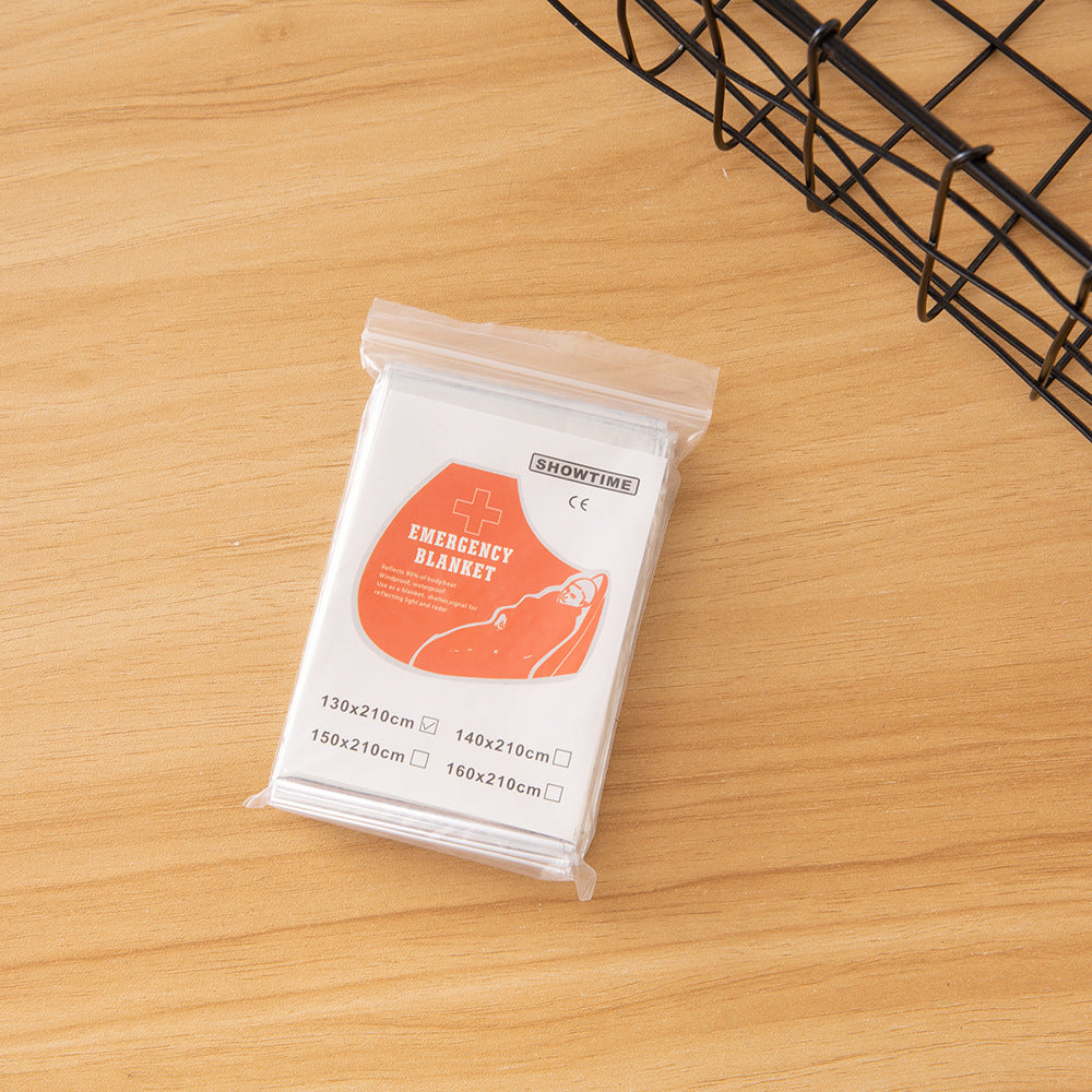 KTX-667987 Portable Double-Sided Thermal Emergency Blanket - Silver/Gold Survival Gear