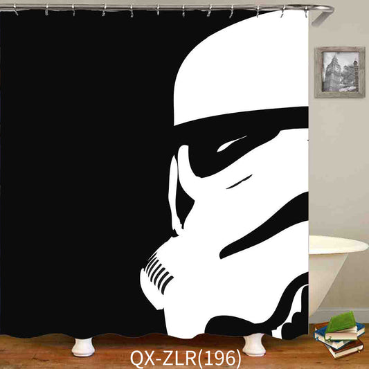 KTX-668371 Waterproof 3D Digital Printing Shower Curtain - 180x180cm Polyester Design