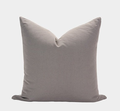 KTX-668499 Beige Square Pillow with Geometric White Leather Stitching, 45x45cm