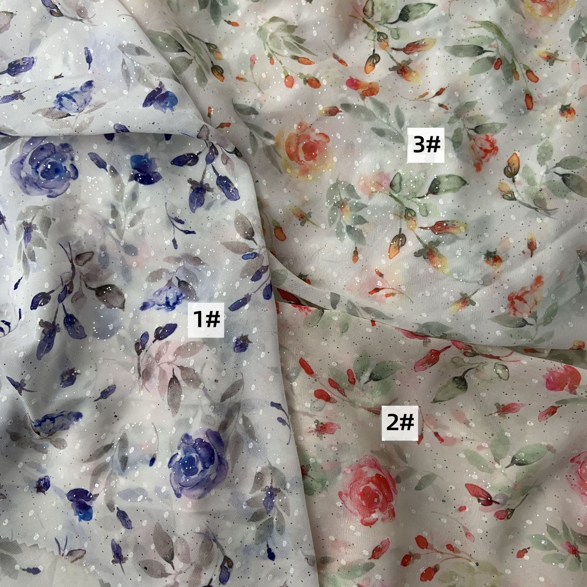 KTX-668499 Chiffon Gold Printed Hanfu Fabric for Spring and Summer - 100% Polyester, 148cm Wide