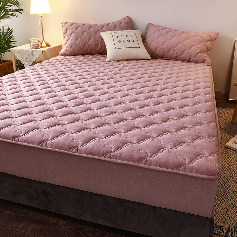 KTX-668499 Thin Cotton and Polyester Fiber Mattress Pad for Double Bed Home Use