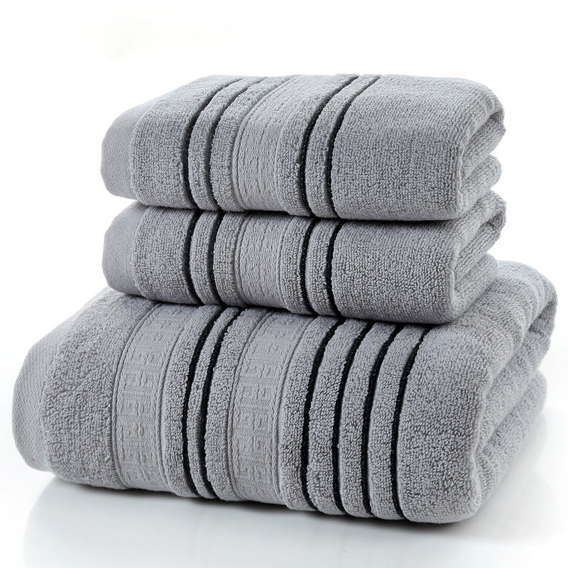 KTX-671699 Pure Cotton Bath Towels Set - Soft and Skin-Friendly, Multi-Color Options Available