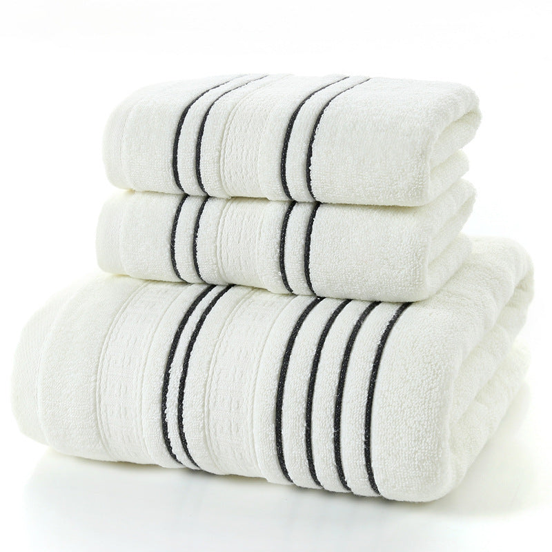 KTX-671699 Pure Cotton Bath Towels Set - Soft and Skin-Friendly, Multi-Color Options Available