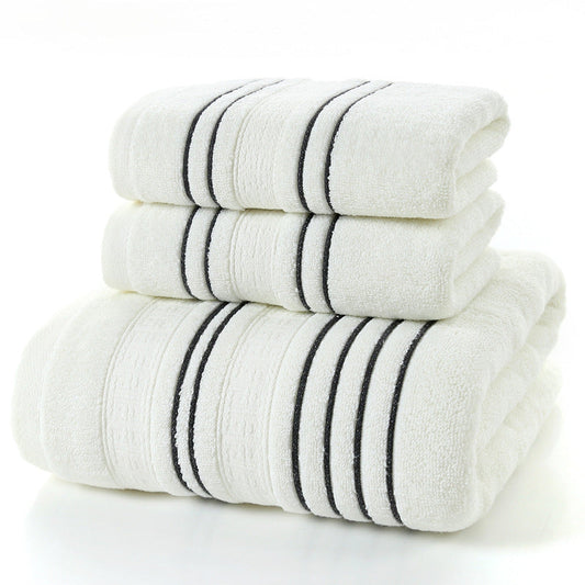 KTX-671699 Pure Cotton Bath Towels Set - Soft and Skin-Friendly, Multi-Color Options Available
