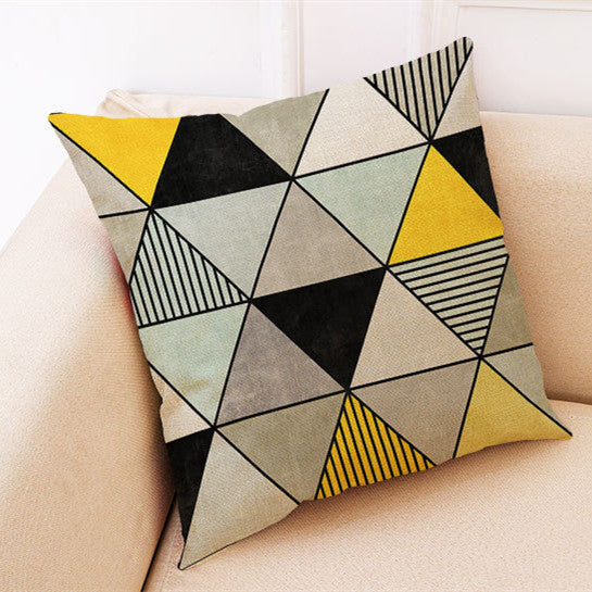 KTX-672019 Marble Pattern Cotton and Linen Pillowcase, Super Soft Velvet Cushion Cover, 45x45cm