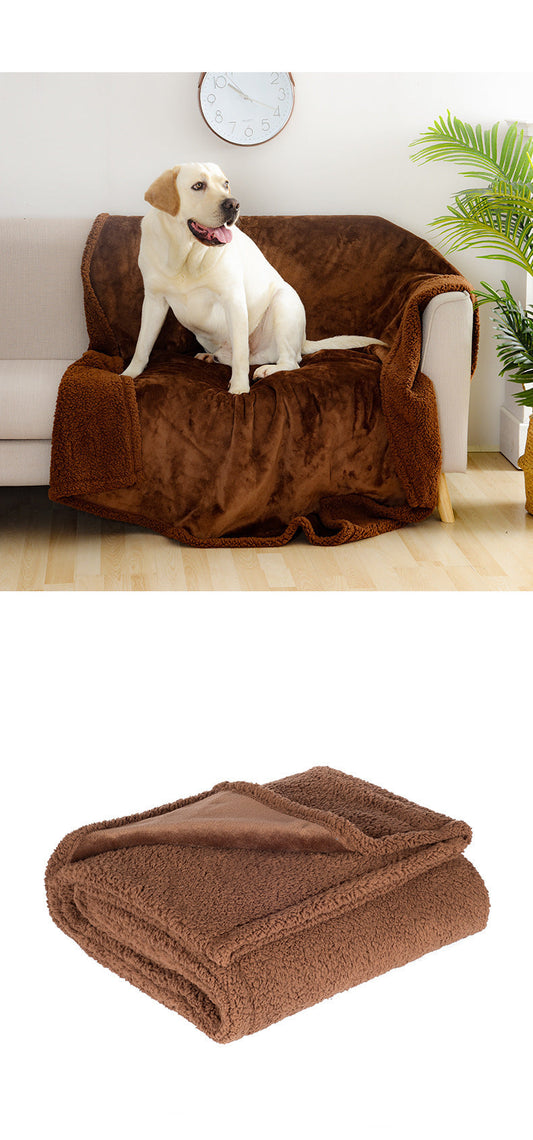 KTX-672403 Pet Sofa Cushion Waterproof Blanket - Short Plush Carpet for Dogs, Multiple Sizes Available