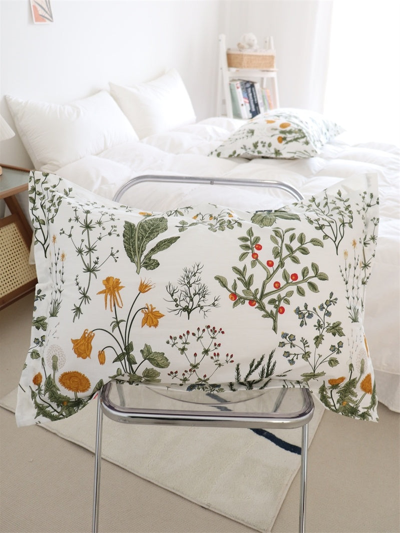 KTX-672595 Dandelion Floral Pure Cotton Bed Sheets Set in Multiple Sizes