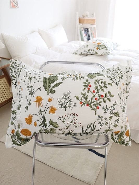 KTX-672595 Dandelion Floral Pure Cotton Bed Sheets Set in Multiple Sizes
