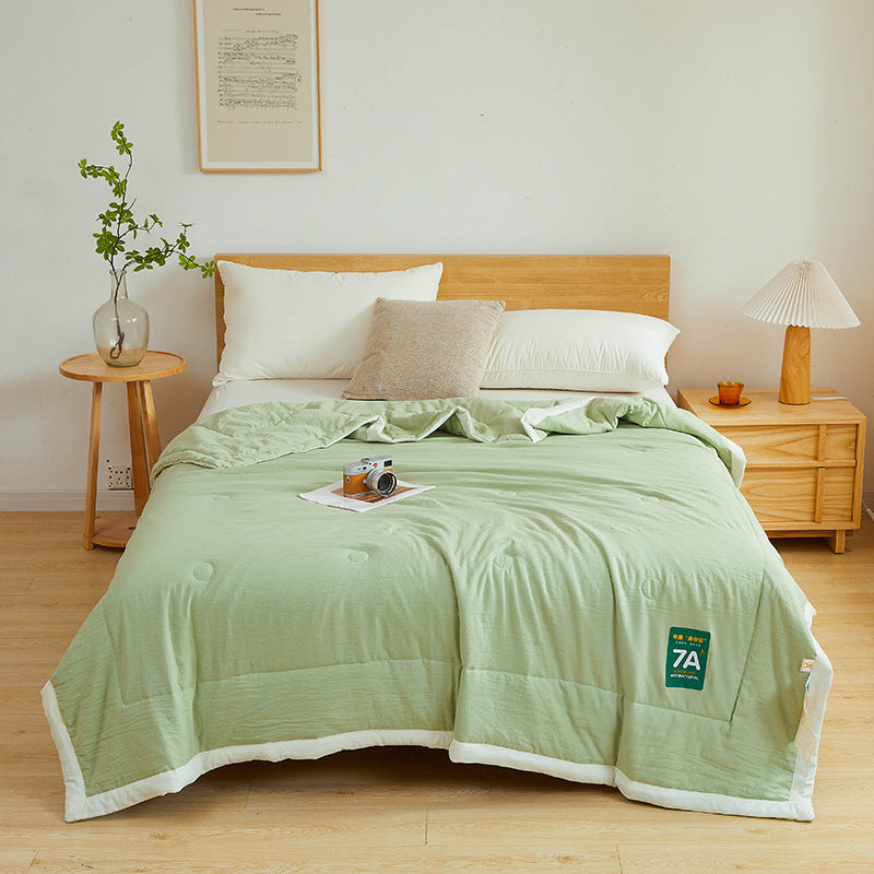 KTX-673043 Antibacterial Raw Cotton Washable Summer Quilt - Multiple Sizes Available