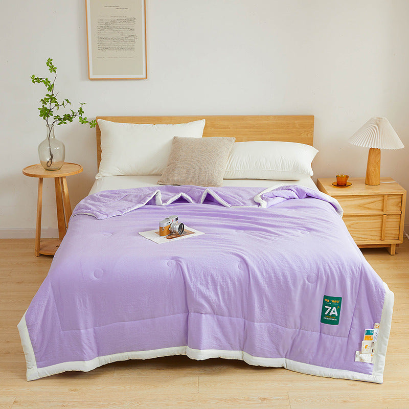 KTX-673043 Antibacterial Raw Cotton Washable Summer Quilt - Multiple Sizes Available
