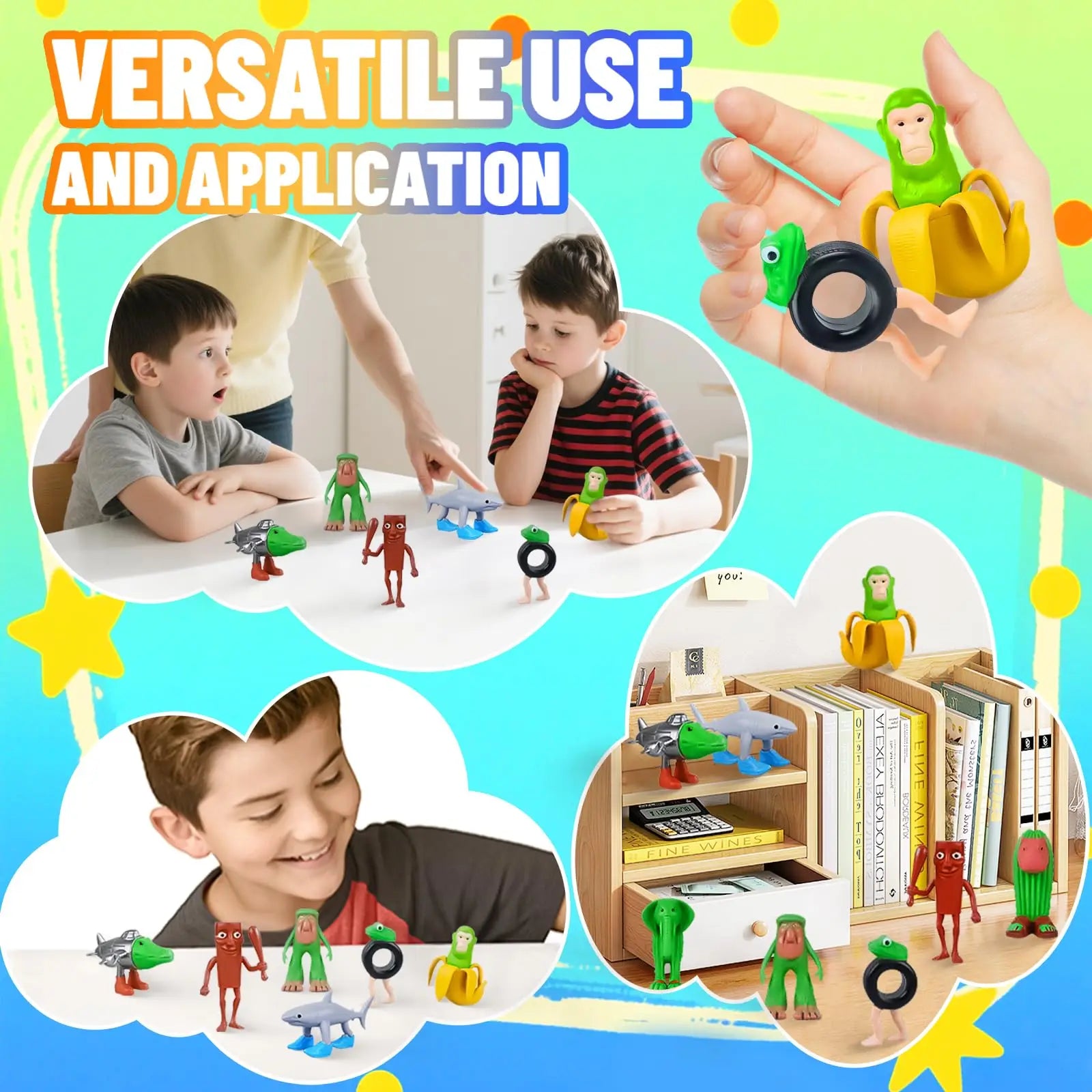 3D Printed Animal Action Figures - Creative Fidget Toy for Kids Ages 4 and Up