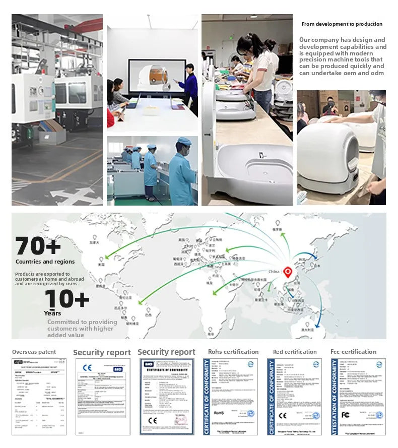 KTX-675859 Smart Self-Cleaning Cat Litter Box with APP Control and Wi-Fi Connectivity, 65L Capacity