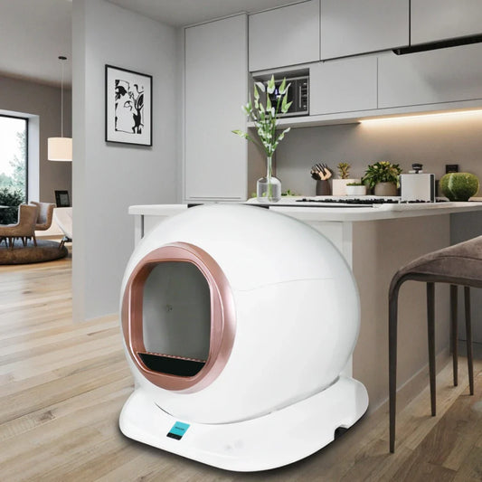 KTX-675859 Smart Self-Cleaning Cat Litter Box with APP Control and Wi-Fi Connectivity, 65L Capacity