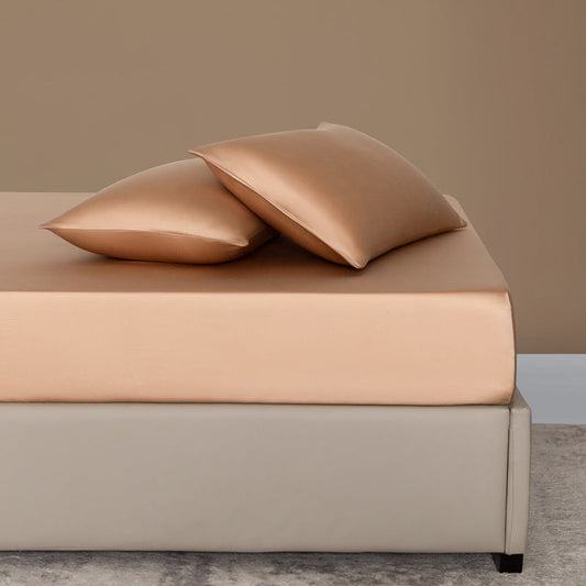 KTX-677523 Solid Color Lyocell Fiber Fitted Sheet - Available in Multiple Sizes