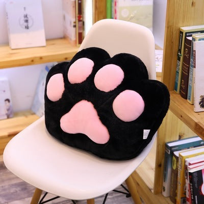KTX-677715 Cute Cat Paw Plush Cushion - Soft PP Cotton Pillow for Living Room or Chair, Available in Multiple Colors and Sizes