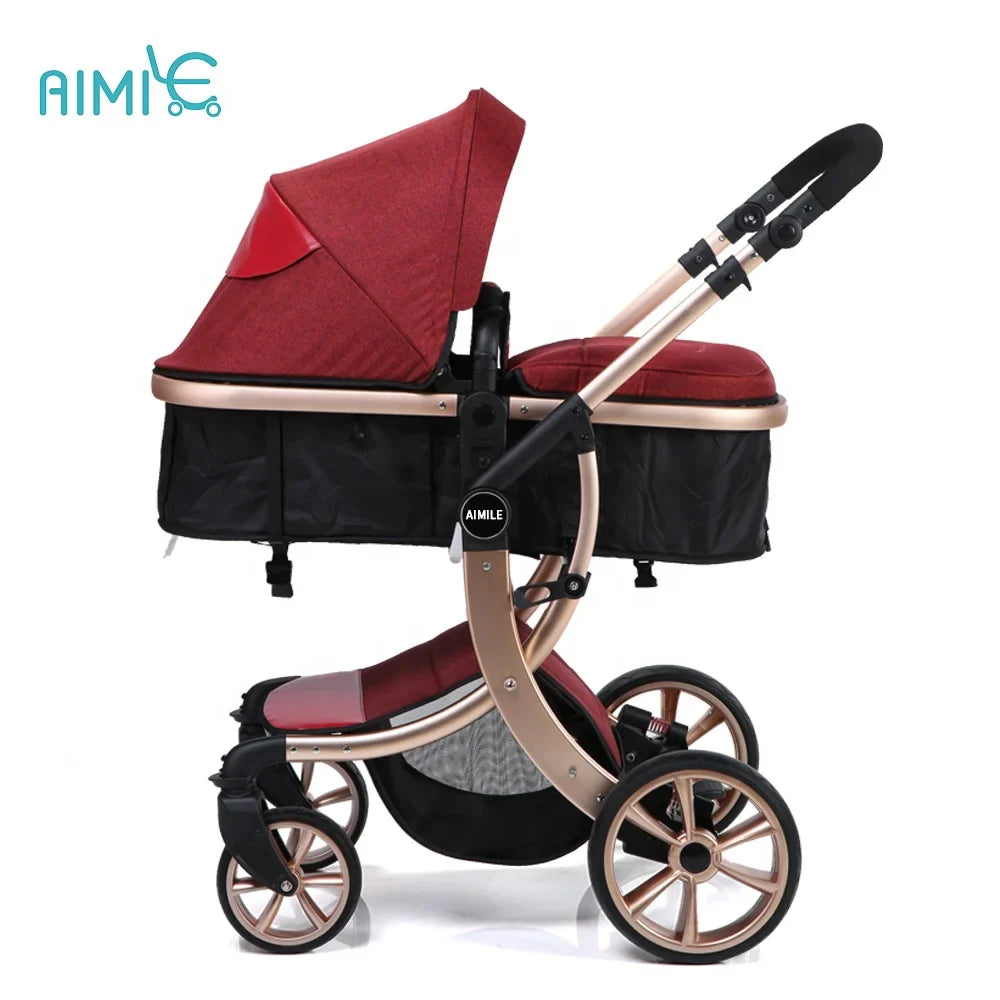 KTX-677907 Luxury 3-in-1 Baby Pushchair with High Landscape Design for Comfortable Strolling