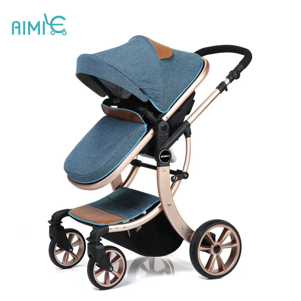 KTX-677907 Luxury 3-in-1 Baby Pushchair with High Landscape Design for Comfortable Strolling