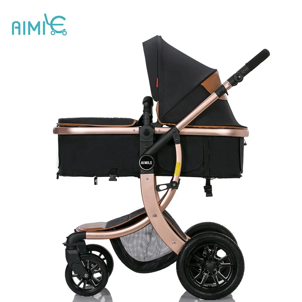 KTX-677907 Luxury 3-in-1 Baby Pushchair with High Landscape Design for Comfortable Strolling