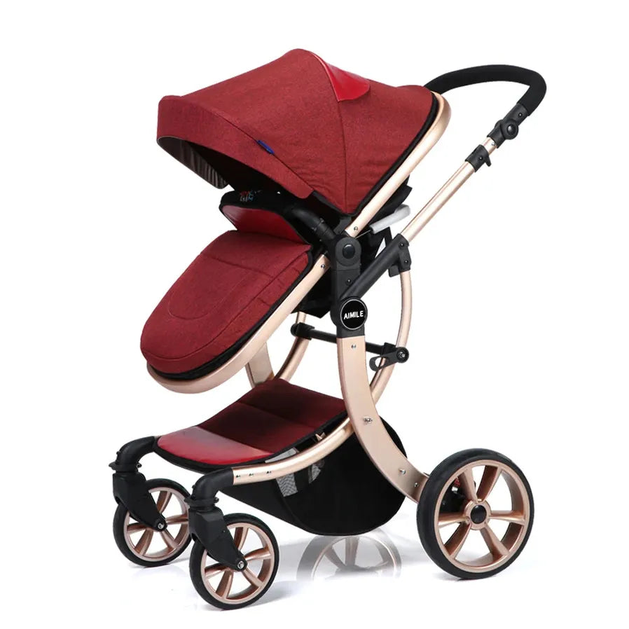 KTX-677907 Luxury 3-in-1 Baby Pushchair with High Landscape Design for Comfortable Strolling