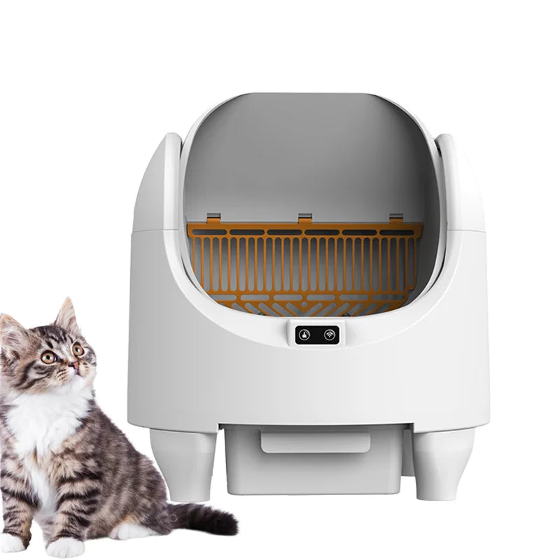 KTX-678163 Automatic Self-Cleaning Cat Litter Box with APP Control - Extra Large, Durable Plastic, Odor-Free Design