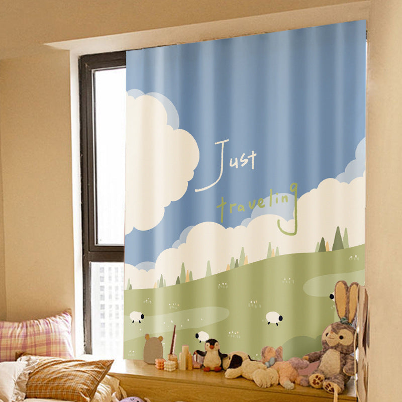 KTX-678419 Cartoon-Themed Velcro Cabinet Curtain for Children's Rooms – Multiple Sizes Available