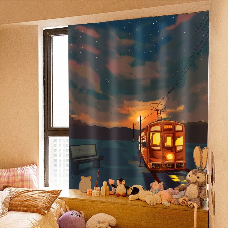 KTX-678419 Cartoon-Themed Velcro Cabinet Curtain for Children's Rooms – Multiple Sizes Available