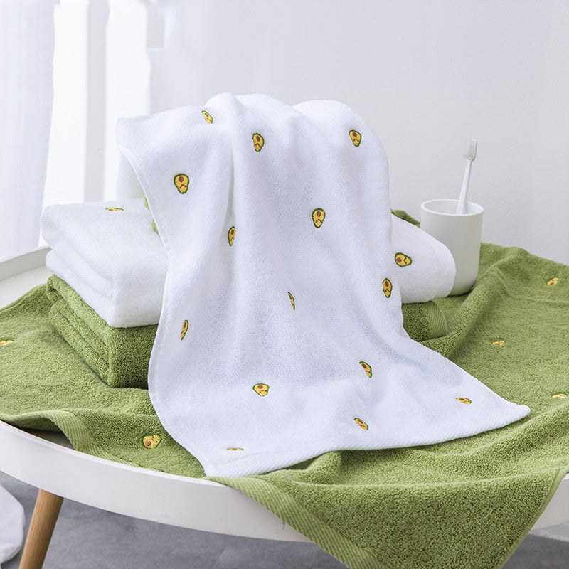 KTX-678547 Avocado Color Cotton Bath Towel, Soft & Absorbent, 70x140cm