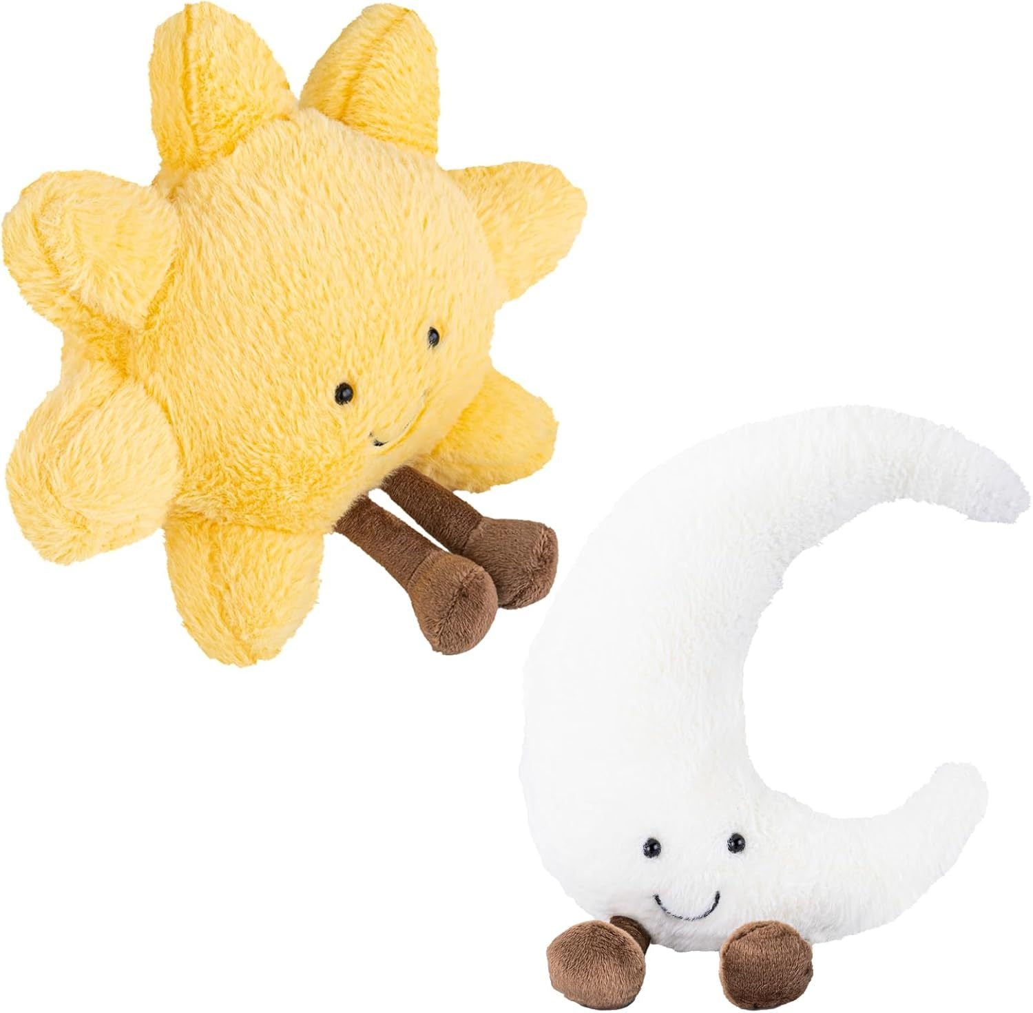 KTX-678547 Sunshine and Moon Plush Toy Set - Soft Stuffed Animal Pillows for Kids, Perfect Birthday Gift, Warm and Cozy Hugging Companions