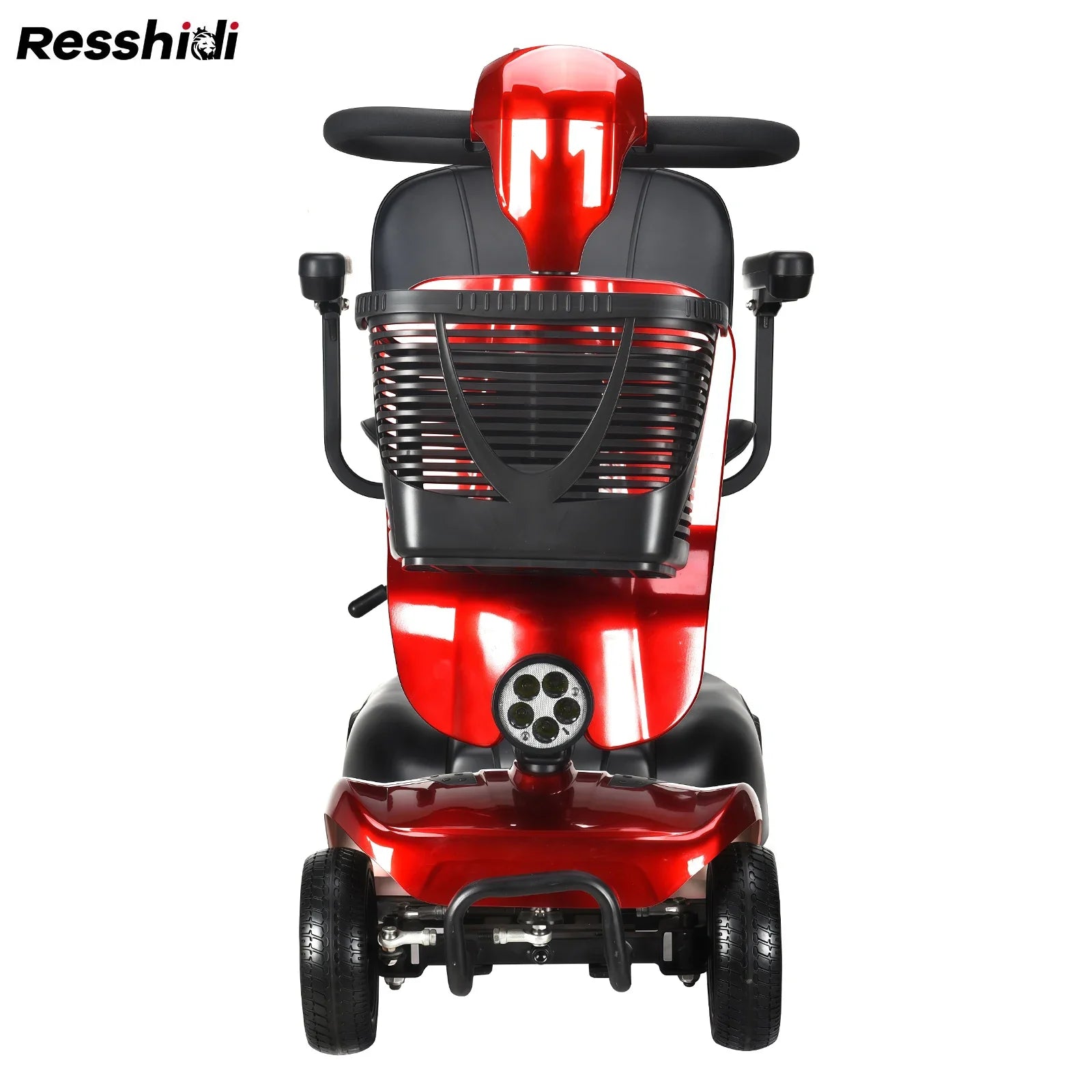KTX-678739 Foldable 4 Wheel Electric Mobility Scooter, 120 Kg Capacity, 15km Range, Electronic Brake, Removable Battery