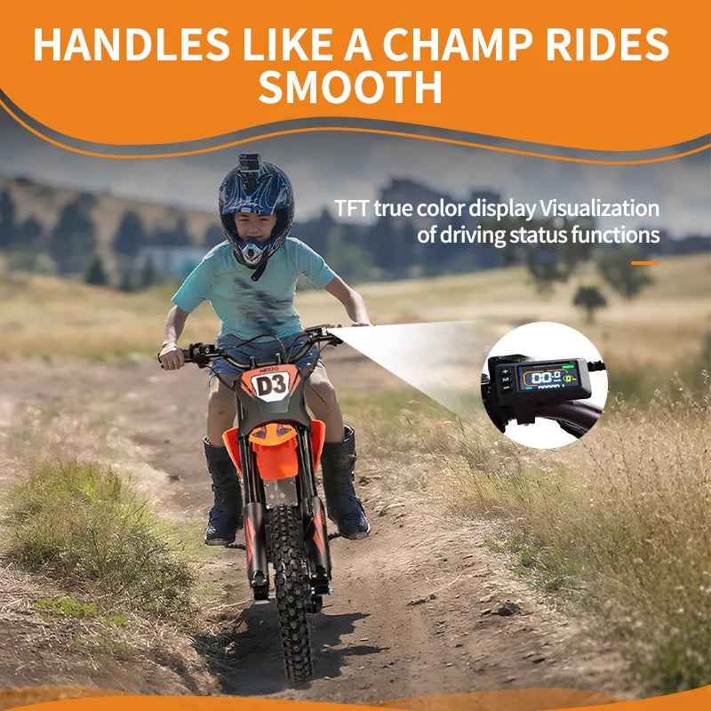 KTX-679955 60V 6000W Electric Dirt Bike with Hydraulic Shock Absorption and 70KM/H Max Speed