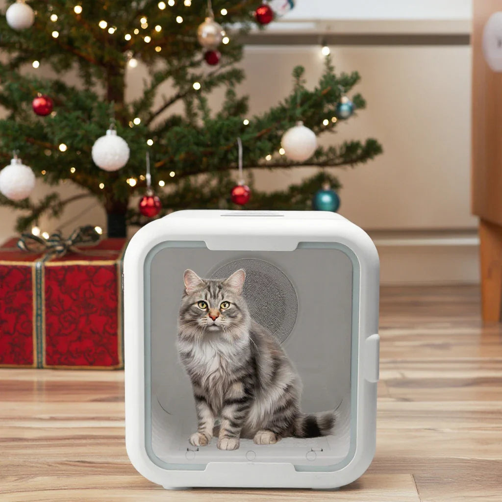 KTX-680275 Eco-Friendly Automatic Pet Hair Dryer Box for Dogs, Cats, and Small Animals – Low Noise Grooming Machine, 43x47x47CM