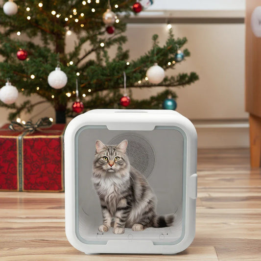 KTX-680275 Eco-Friendly Automatic Pet Hair Dryer Box for Dogs, Cats, and Small Animals – Low Noise Grooming Machine, 43x47x47CM