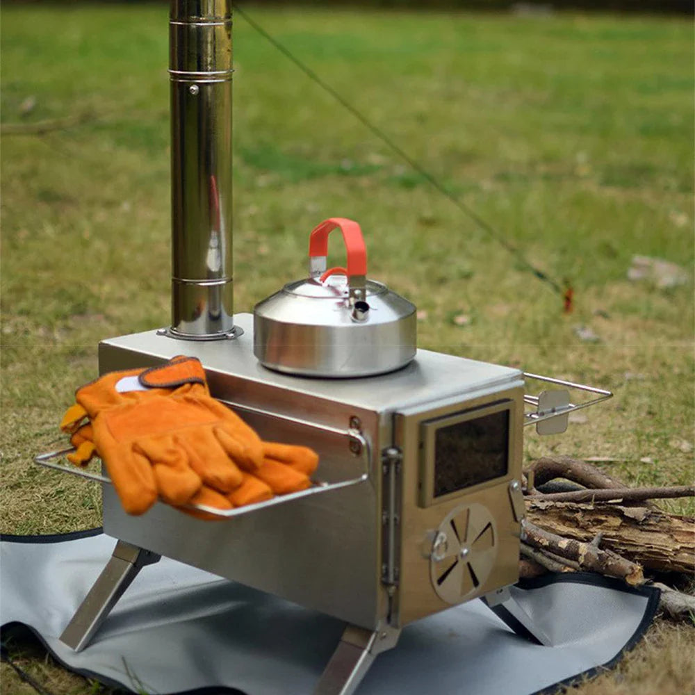 KTX-680531 Portable Outdoor Cooking Tent Stove for Camping and Grilling, Ideal for Outdoor Entertaining