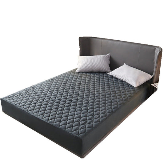 KTX-681171 Waterproof Solid Color Quilted Fitted Sheet for Medium and High Mattresses
