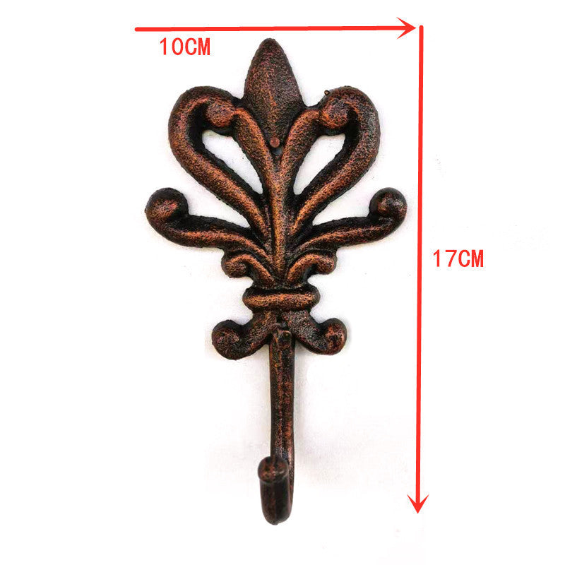 KTX-682003 European Style Wall-Mounted Retro Iron Hooks for Outdoor Decoration