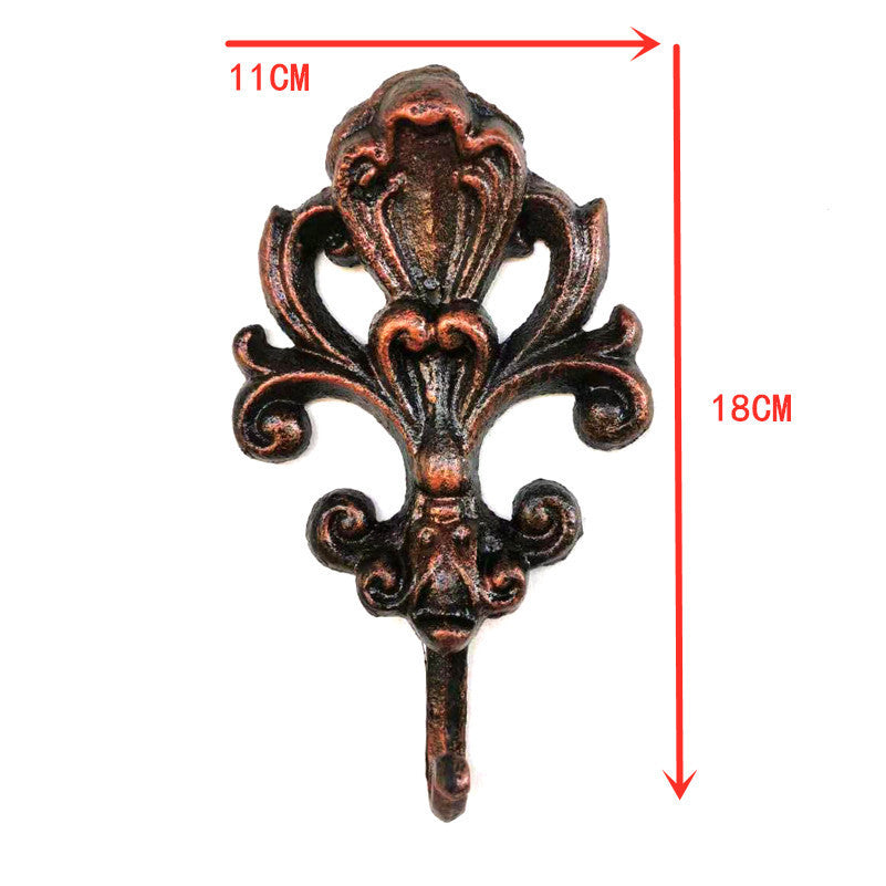 KTX-682003 European Style Wall-Mounted Retro Iron Hooks for Outdoor Decoration