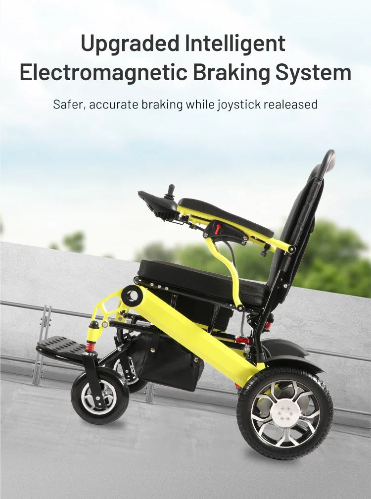 KTX-682195 Portable Folding Electric Wheelchair with JBH D25 Lithium Battery, 120kg Load Capacity, 20km Driving Range