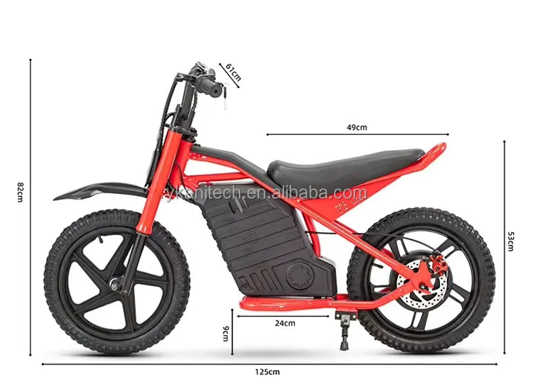 KTX-682899 16" 24V Electric Balance Bike for Kids with 350W Motor, Disc Brake, and 85kg Load Capacity