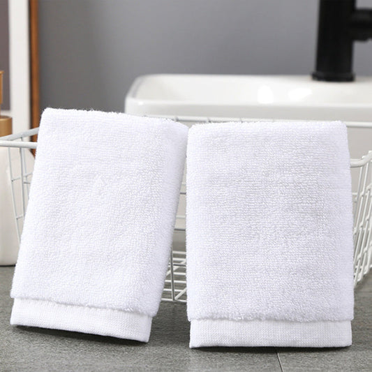 KTX-682899 Pure Cotton White Square Towel 30x30 cm with Quick Absorption, Soft Texture