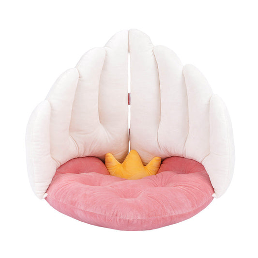 KTX-683155 Angel Wings Cat Nest Mat - Warm, Cozy Spring Sleeping Bed for All Seasons - Dual-Use Design, 52x52x50cm