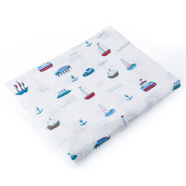KTX-683155 Double Layer Cotton Baby Swaddle Quilt – Animal, Stripe, and Cartoon Patterns, 120x100 cm