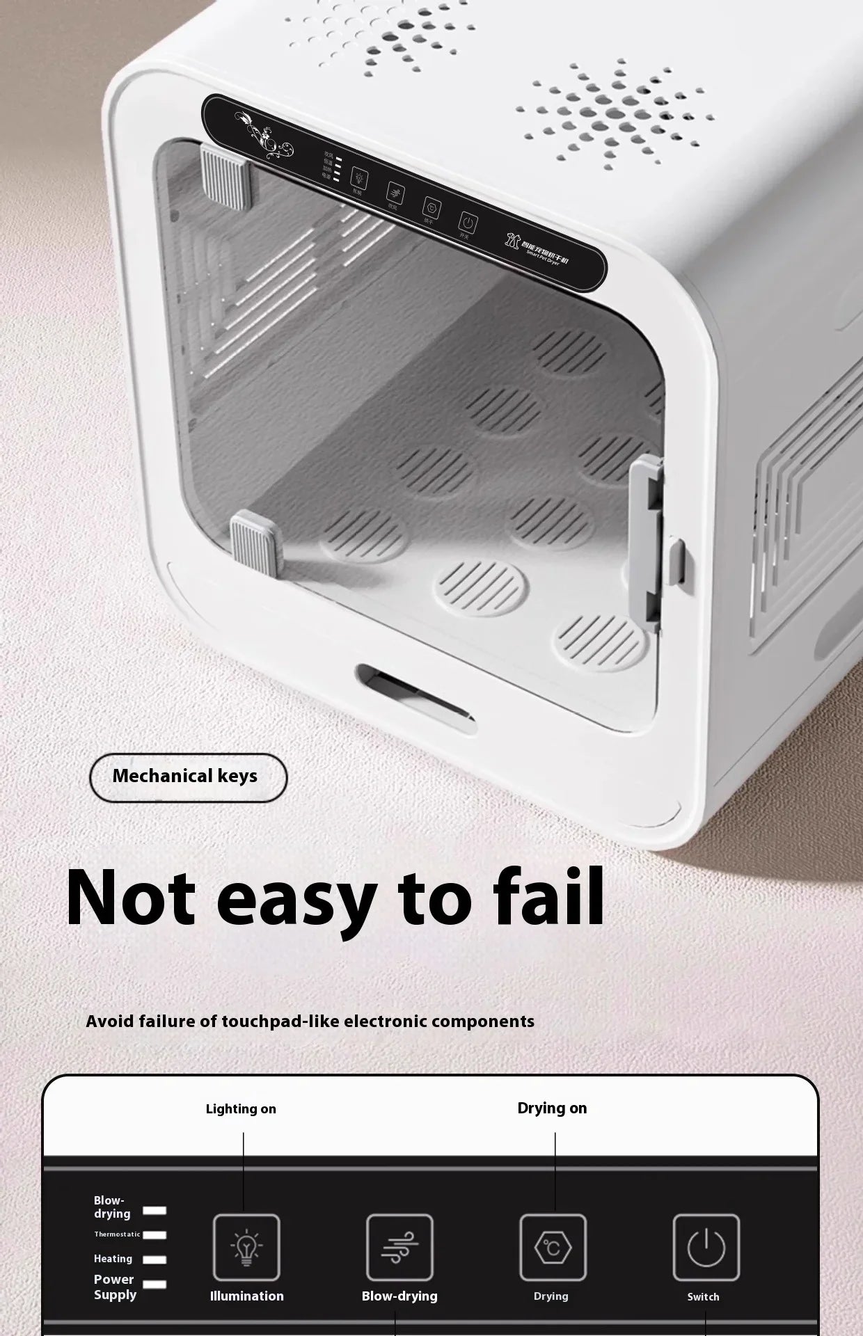 KTX-683731 Automatic Ultra Quiet Pet Hair Dryer with 72L Drying Box for Small Dogs and Cats