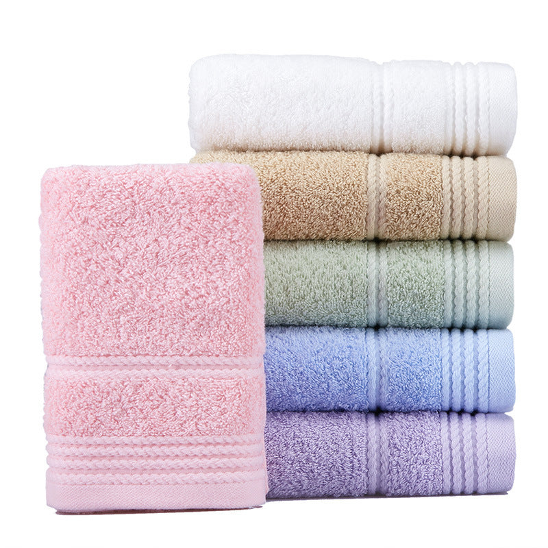 KTX-684051 Cotton Suction Face Towel - White, Red, Green, Blue, Brown, Purple - 72 cm x 34 cm