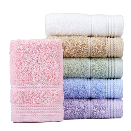 KTX-684051 Cotton Suction Face Towel - White, Red, Green, Blue, Brown, Purple - 72 cm x 34 cm
