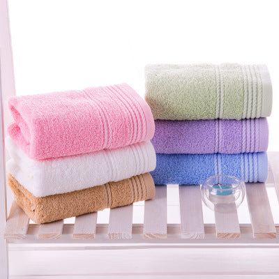 KTX-684051 Cotton Suction Face Towel - White, Red, Green, Blue, Brown, Purple - 72 cm x 34 cm