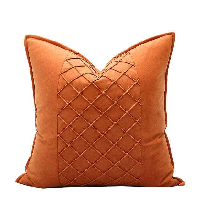 KTX-684307 Cotton Throw Pillow Cover - Comfortable 45cm x 45cm, 41cm x 41cm European Style Cushion in Various Colors