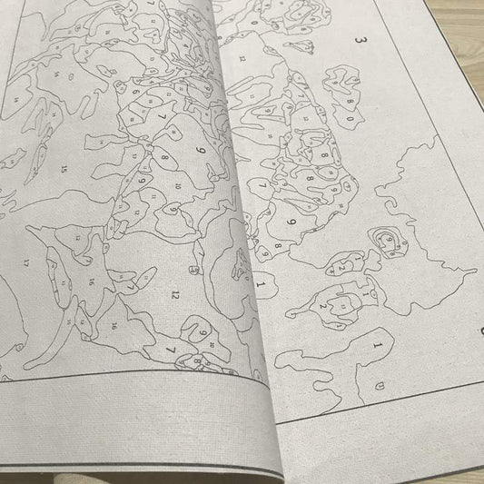 KTX-684307 DIY Children's Coloring Digital Painting Kit - Frameless Canvas 40x50cm with Three Brushes