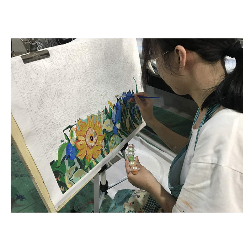 KTX-684307 DIY Children's Coloring Digital Painting Kit - Frameless Canvas 40x50cm with Three Brushes