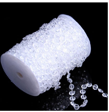 KTX-685331 Acrylic Beaded Curtain for DIY Home Decor - 10mm Diamond Design